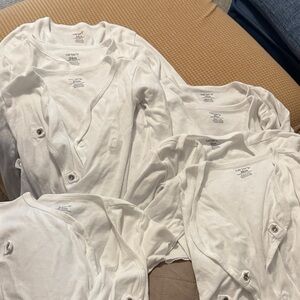 Carter's Classic White Baby Bodysuits